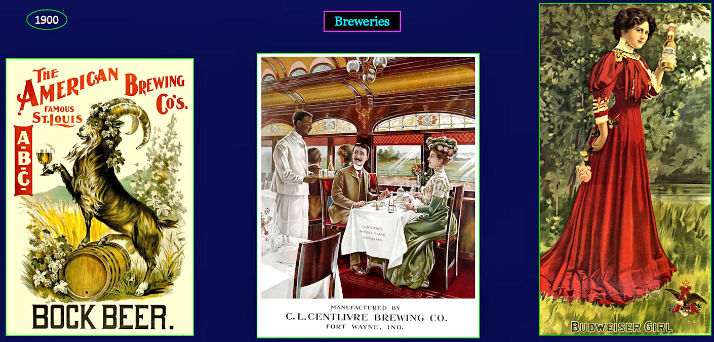 Beer ads, 1900